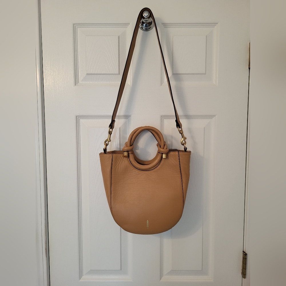 THACKER Twist Handle Crossbody Leather Bag